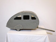 Folk Art Styled Airstream Travel Trailer Toy