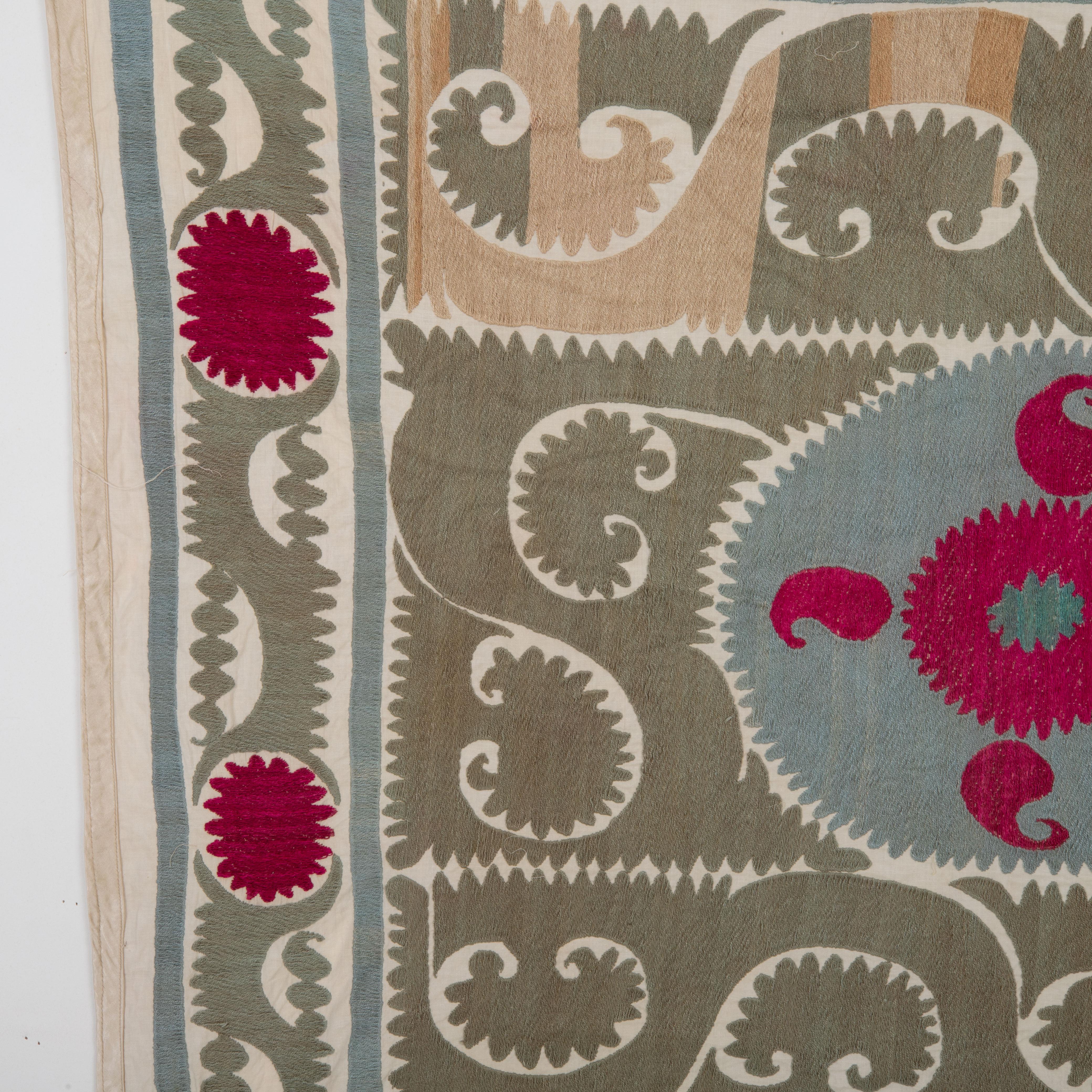 Folk Art Suzani Embroidery from 1970s, Uzbekistan For Sale 1