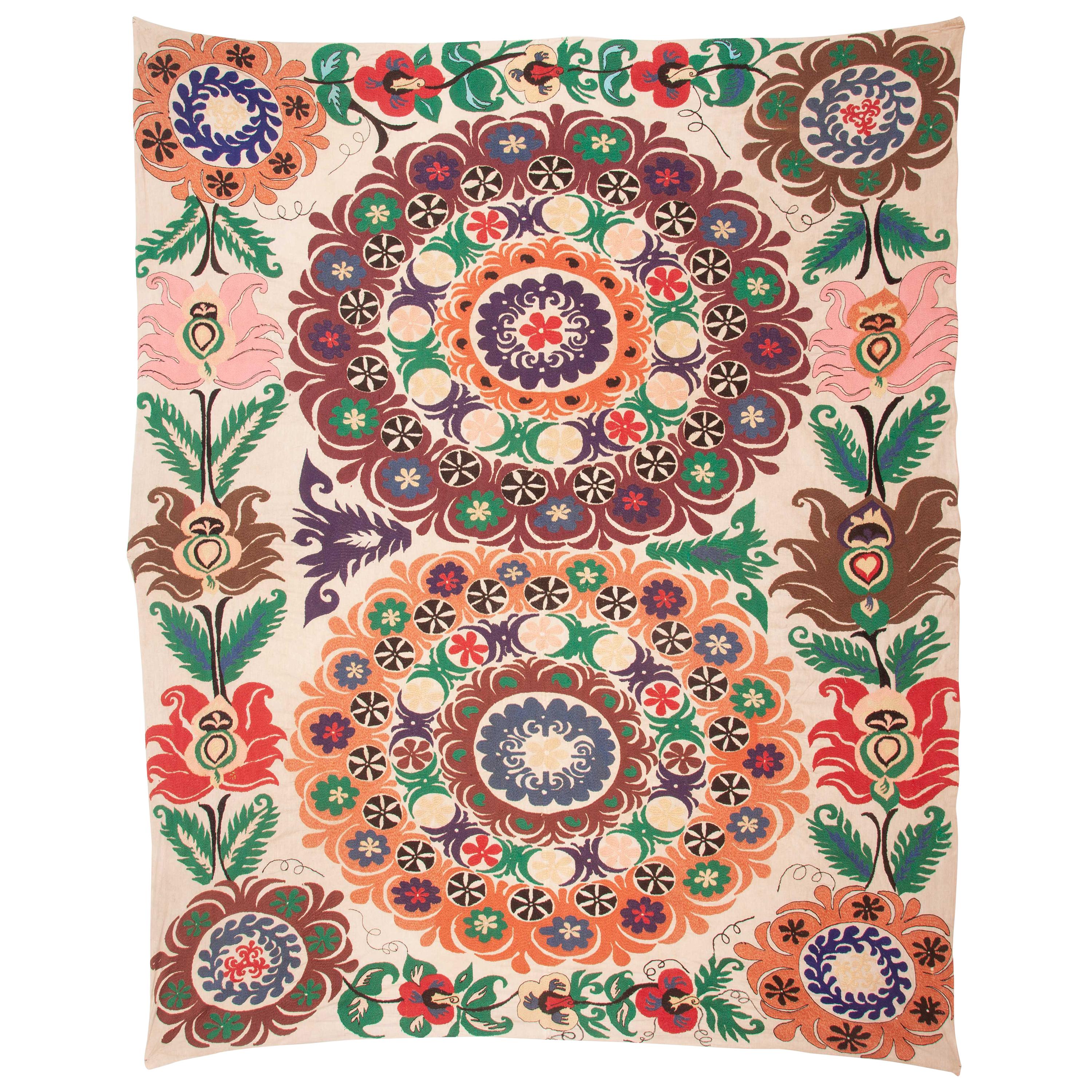 Folk Art Suzani from Uzbekistan, 1970s