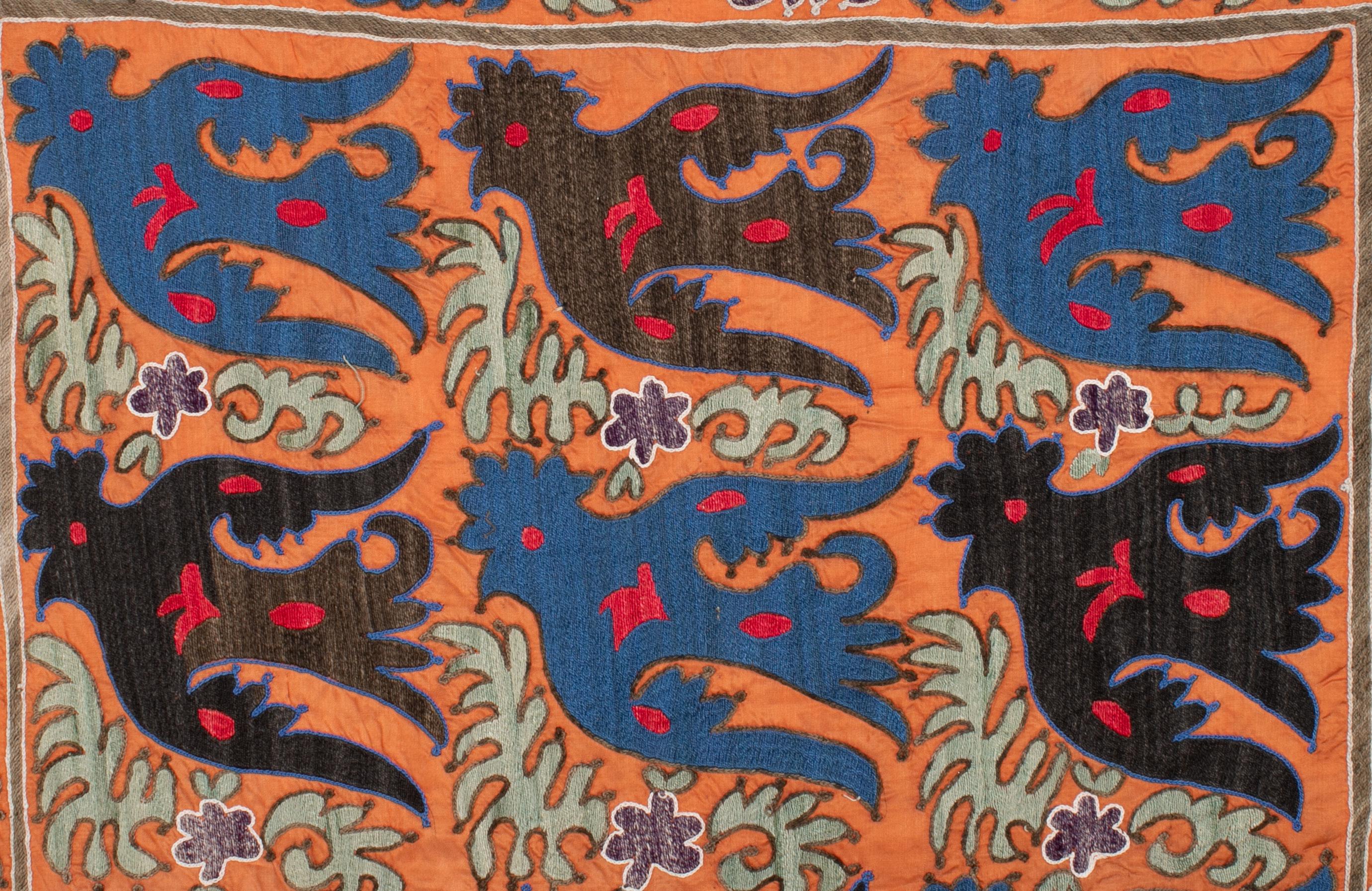 This is from a small group of Sunnis with bird depiction on and a good example top folk embroidery from Uzbekistan.