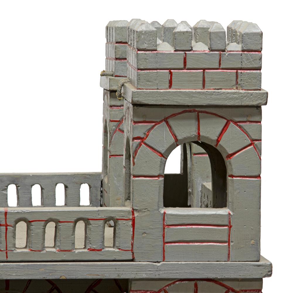 Folk Art Toy Castle In Good Condition In Aurora, OR