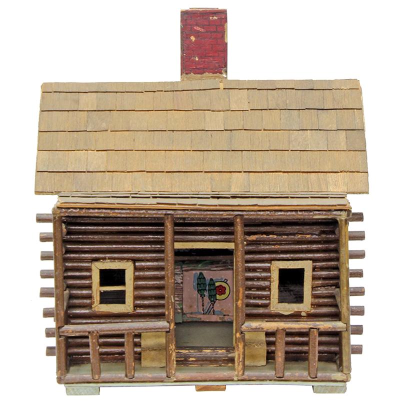 Folk Art Toy Log Cabin