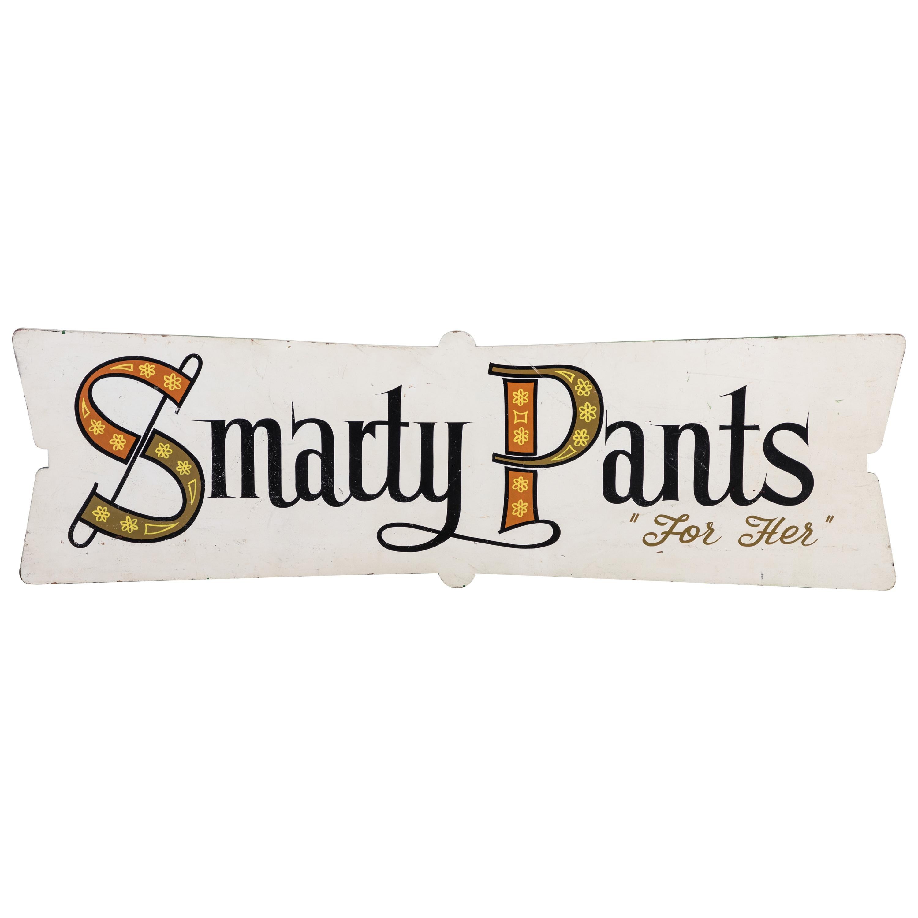 Folk Art Trade Sign Smarty Pants For Her