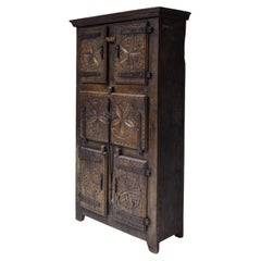 Folk Art Travail Populaire Cabinet, France, 19th Century