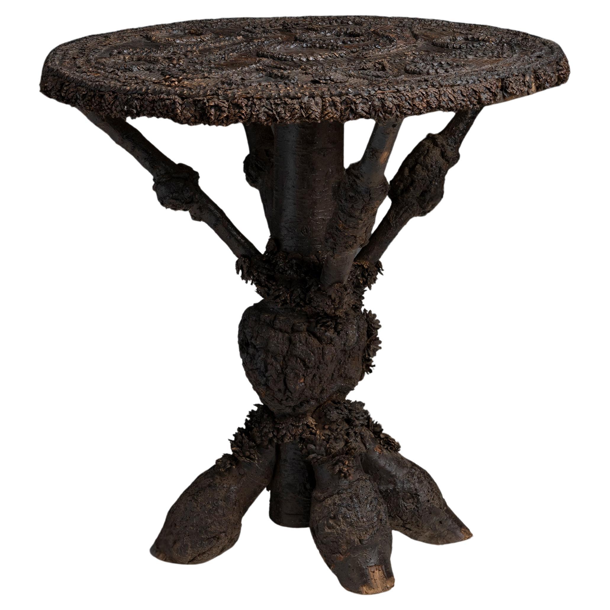 Folk Art Tree Root Side Table, France 1900 For Sale