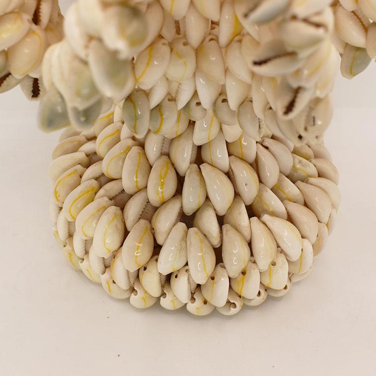 American Folk Art Trompe l'Oeil Ruffled Shell Vase