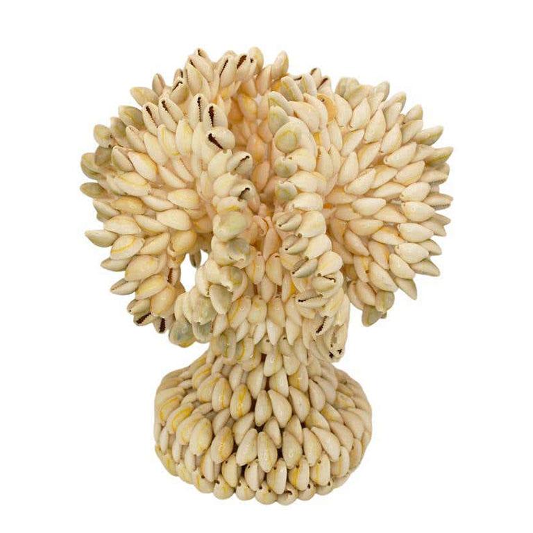 20th Century Folk Art Trompe l'Oeil Ruffled Shell Vase