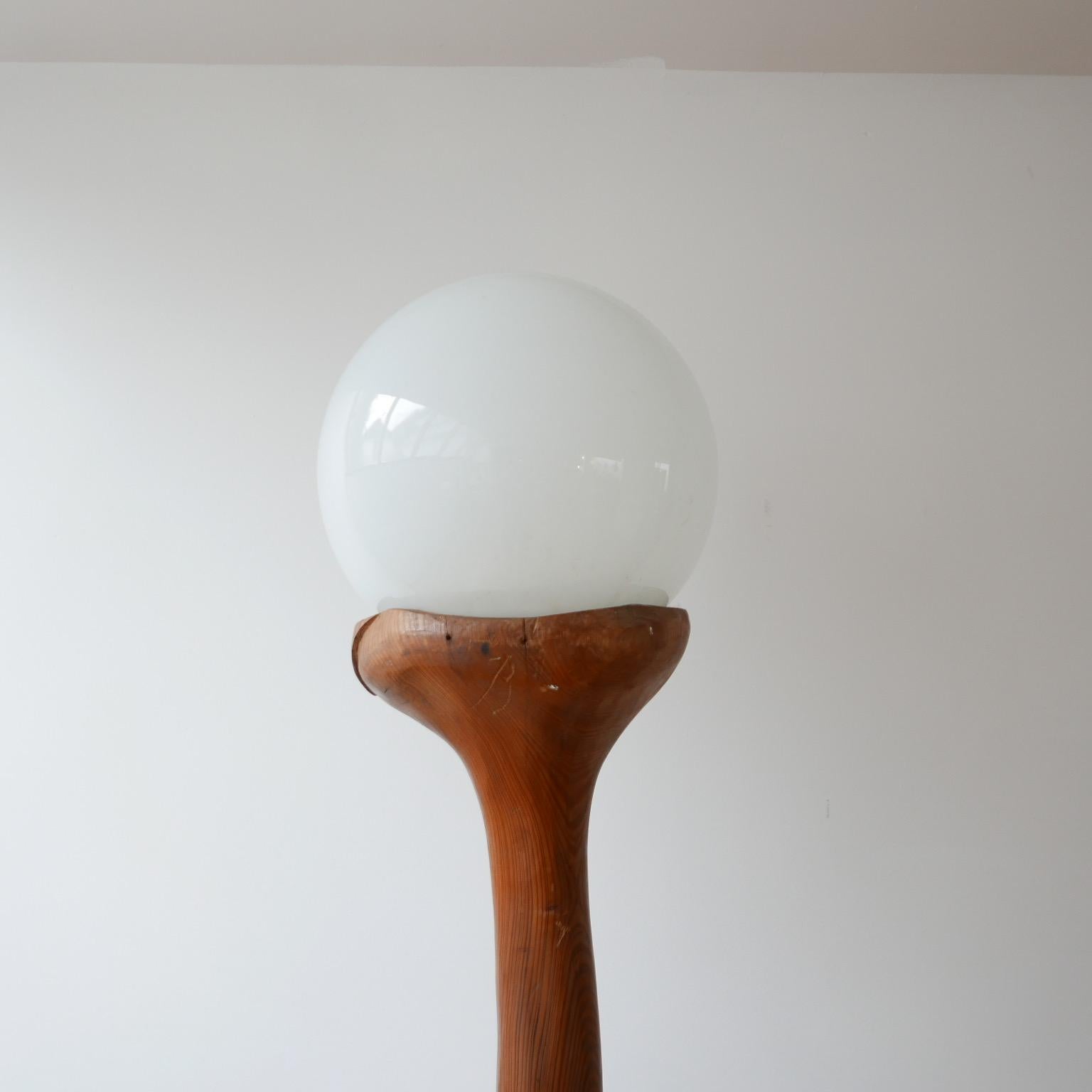 Hand-Carved Folk Art Unique Midcentury Floor Lamp