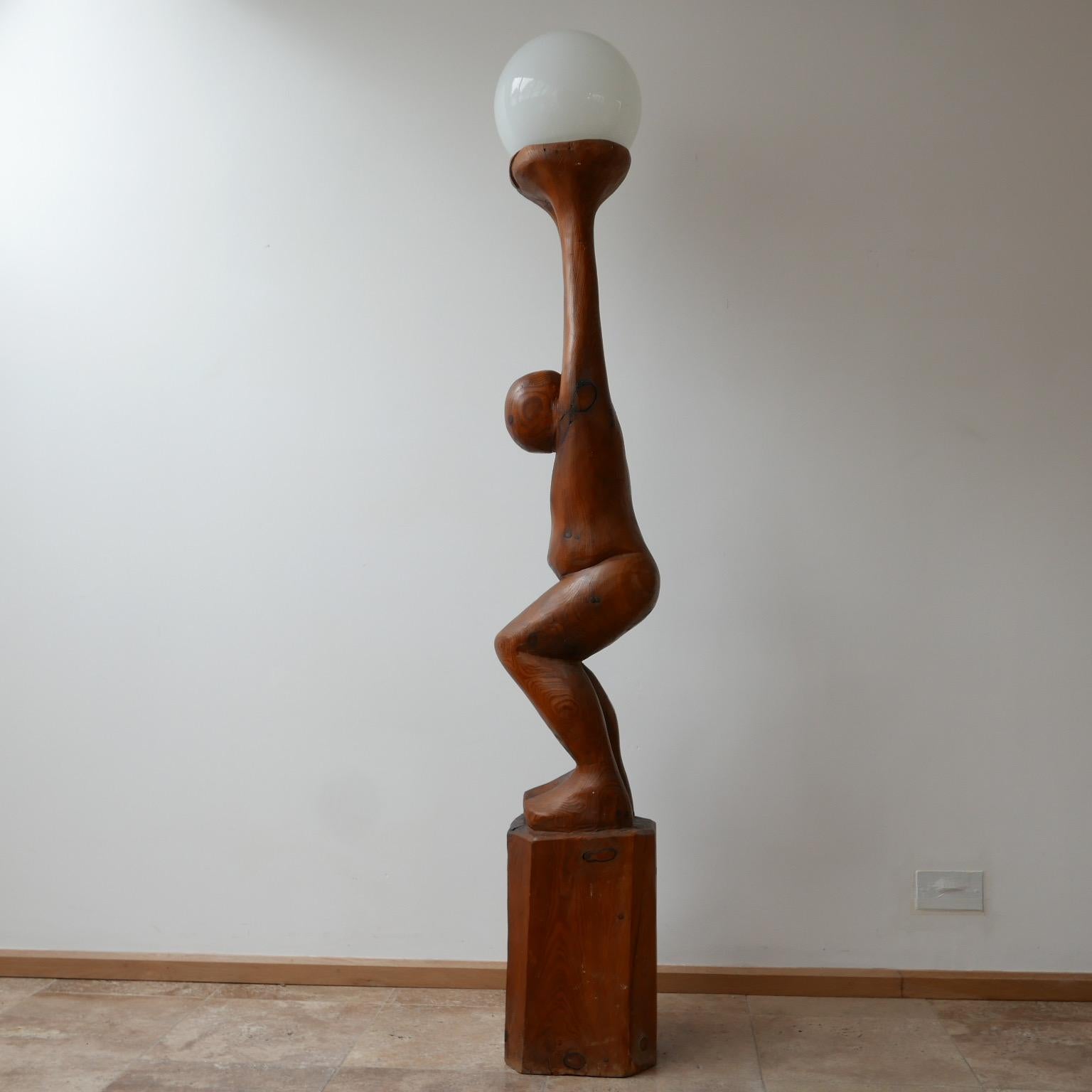 Mid-20th Century Folk Art Unique Midcentury Floor Lamp