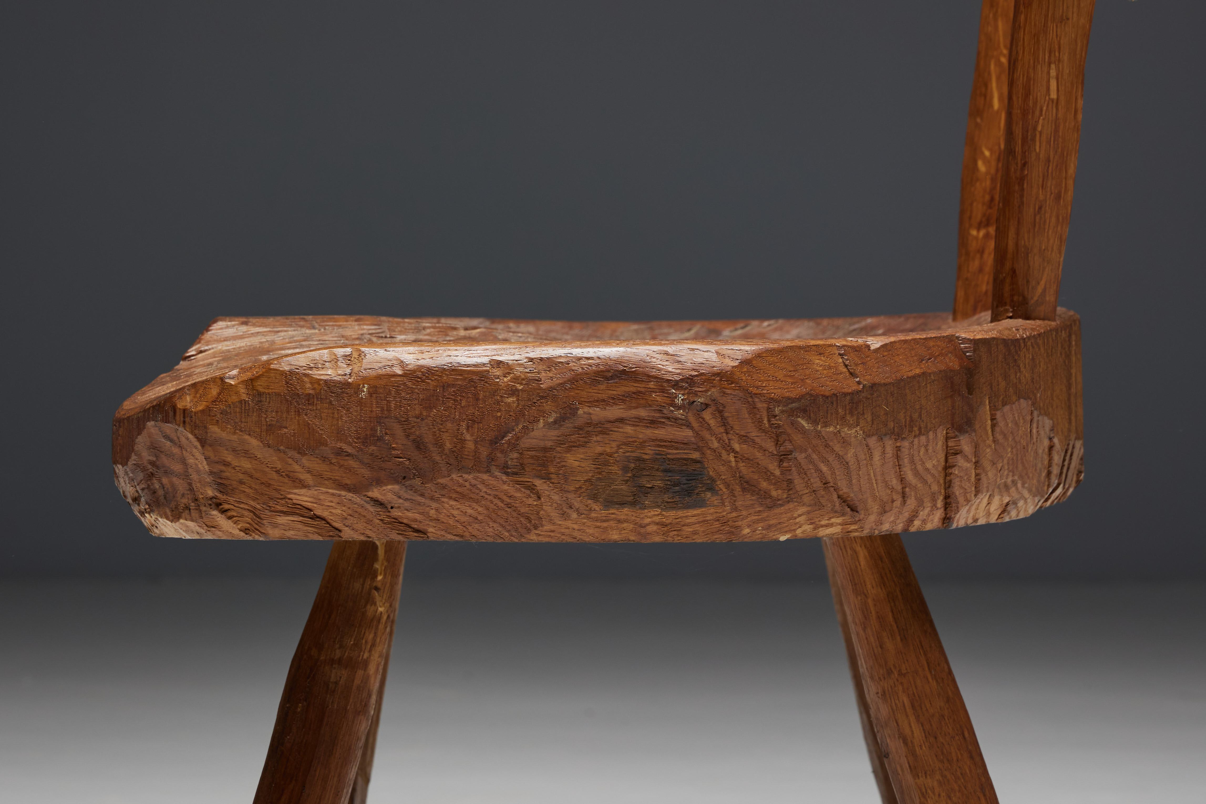 Folk Art Wabi Sabi Chair, France, 19th Century For Sale 5