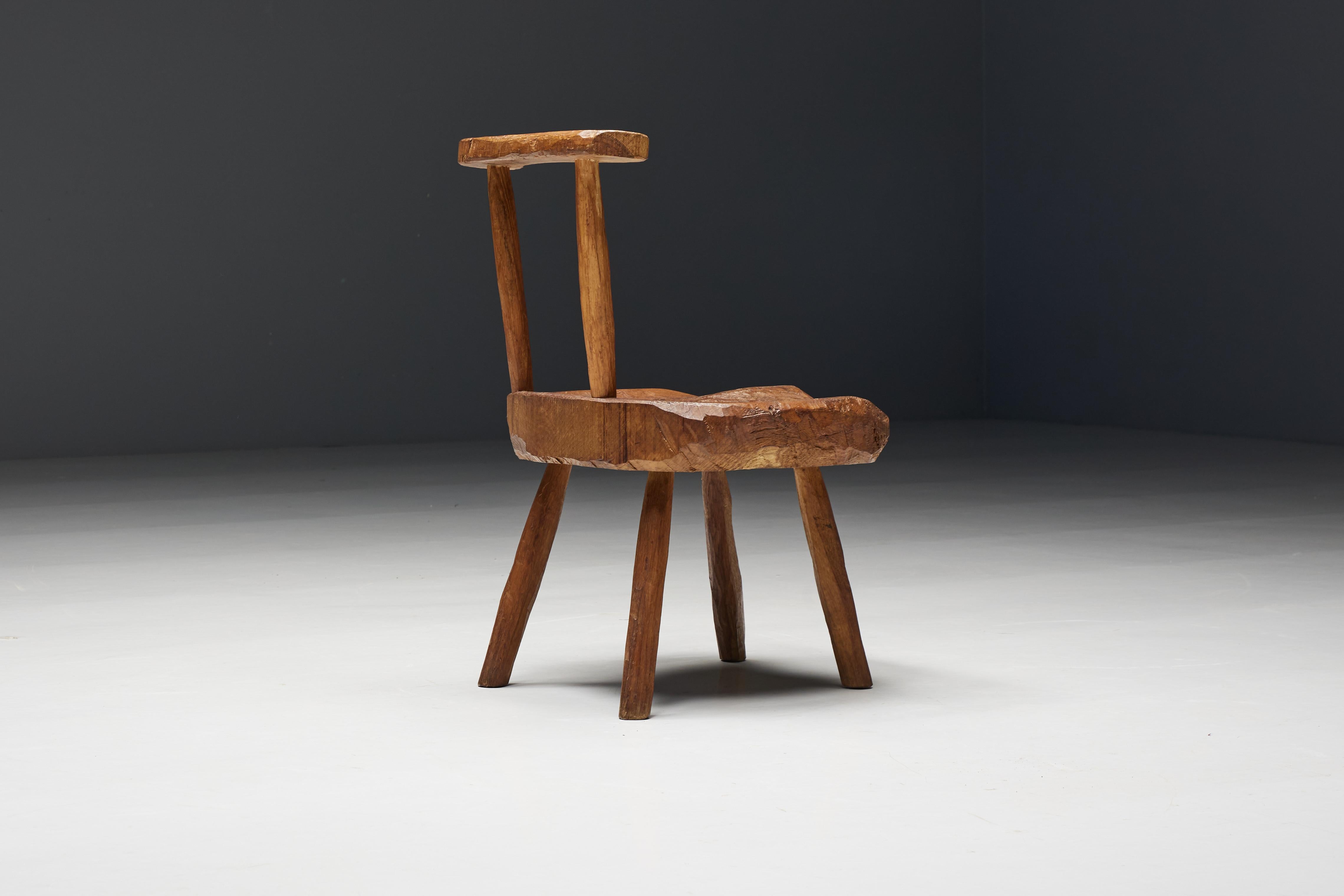 Folk Art Wabi Sabi Chair, France, 19th Century For Sale 6