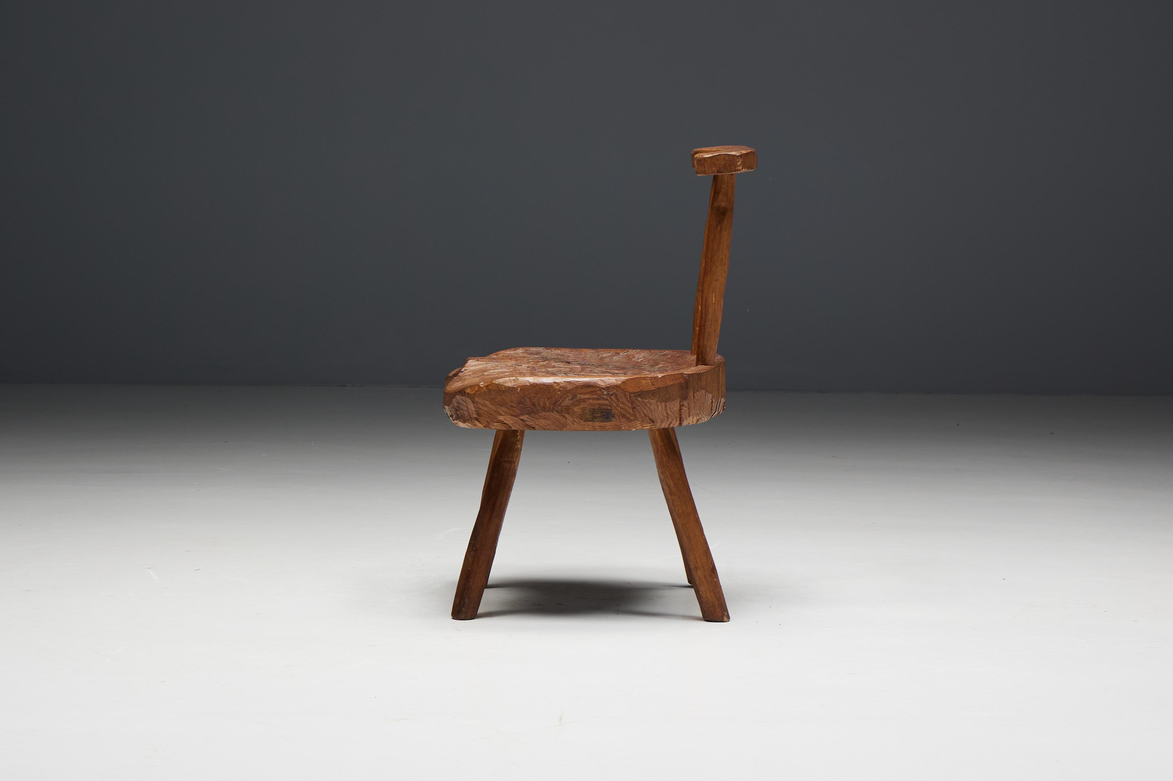 Folk Art Wabi Sabi Chair, France, 19th Century For Sale 2