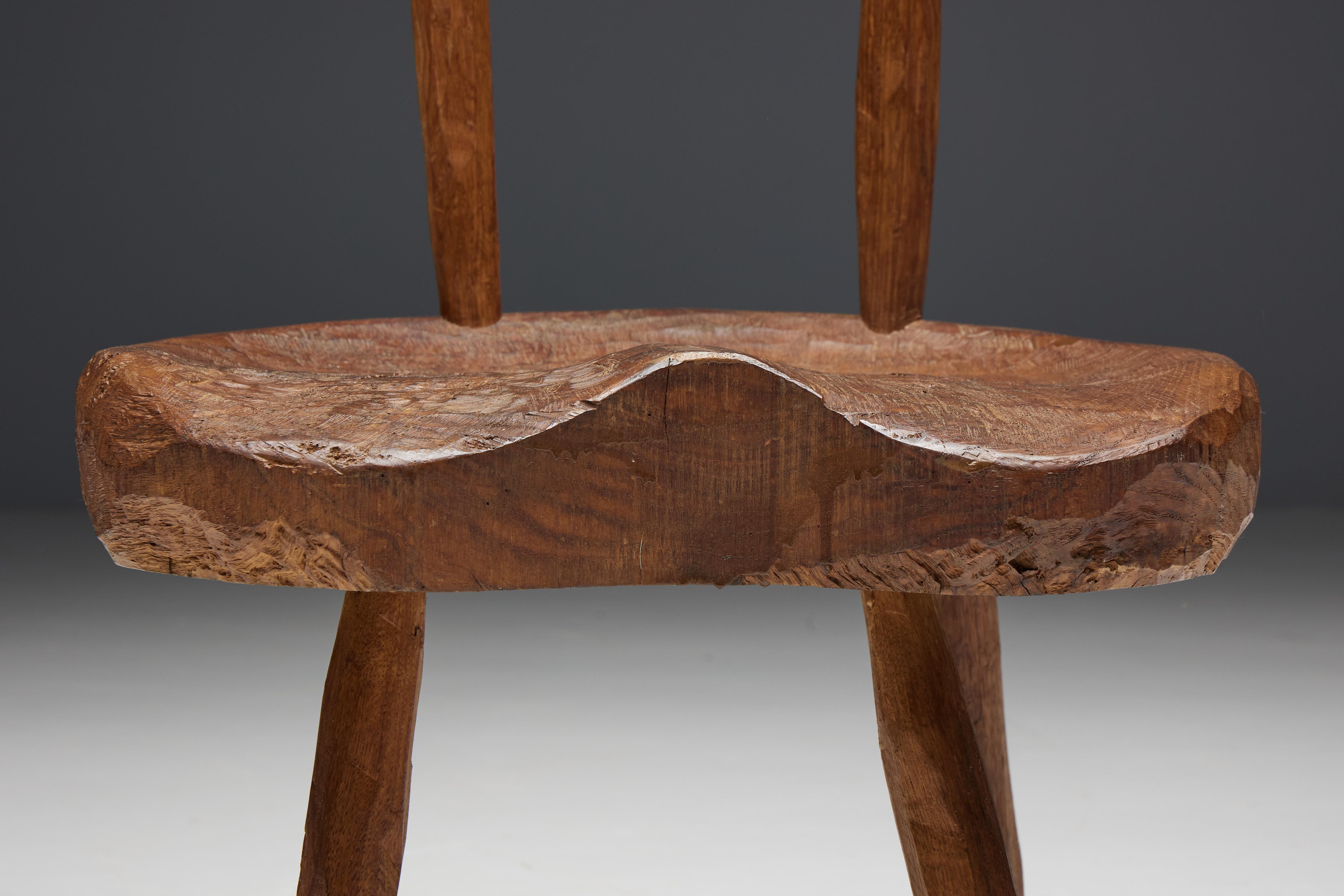 Folk Art Wabi Sabi Chair, France, 19th Century For Sale 3