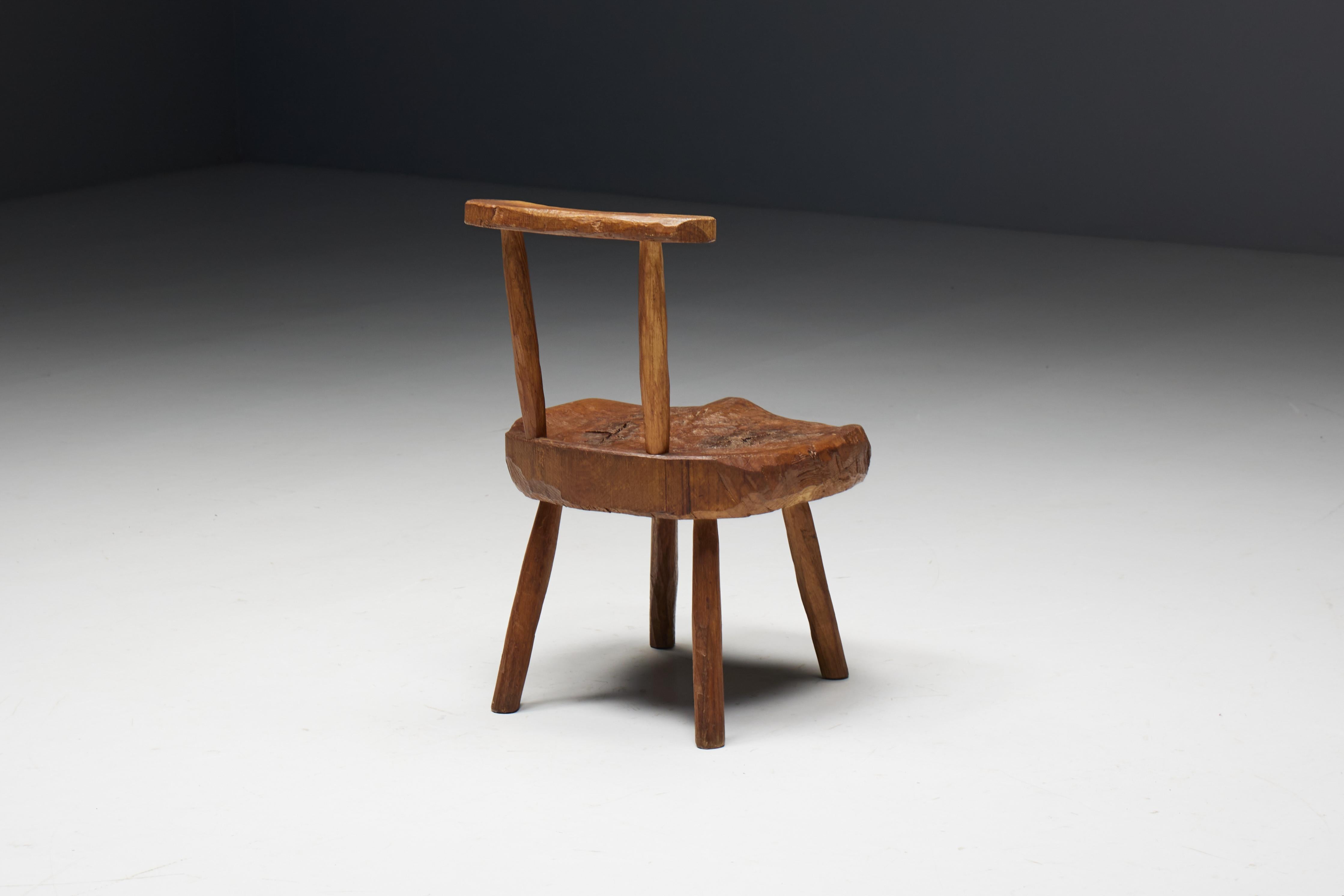 Folk Art Wabi Sabi Chair, France, 19th Century For Sale 4