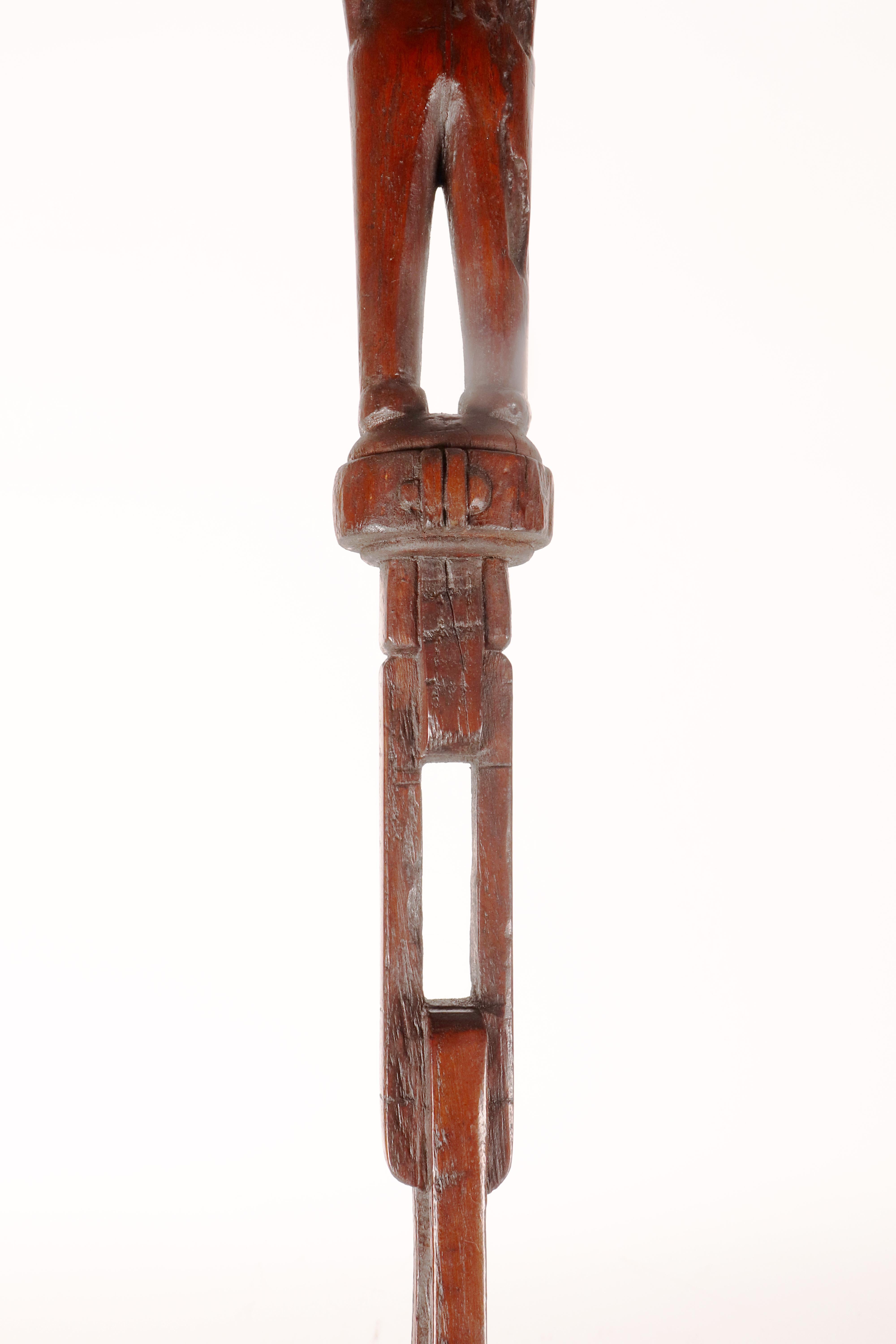 Canne d'art populaire représentant un homme sur un manche en forme de chaîne, États-Unis, années 1880. en vente 8