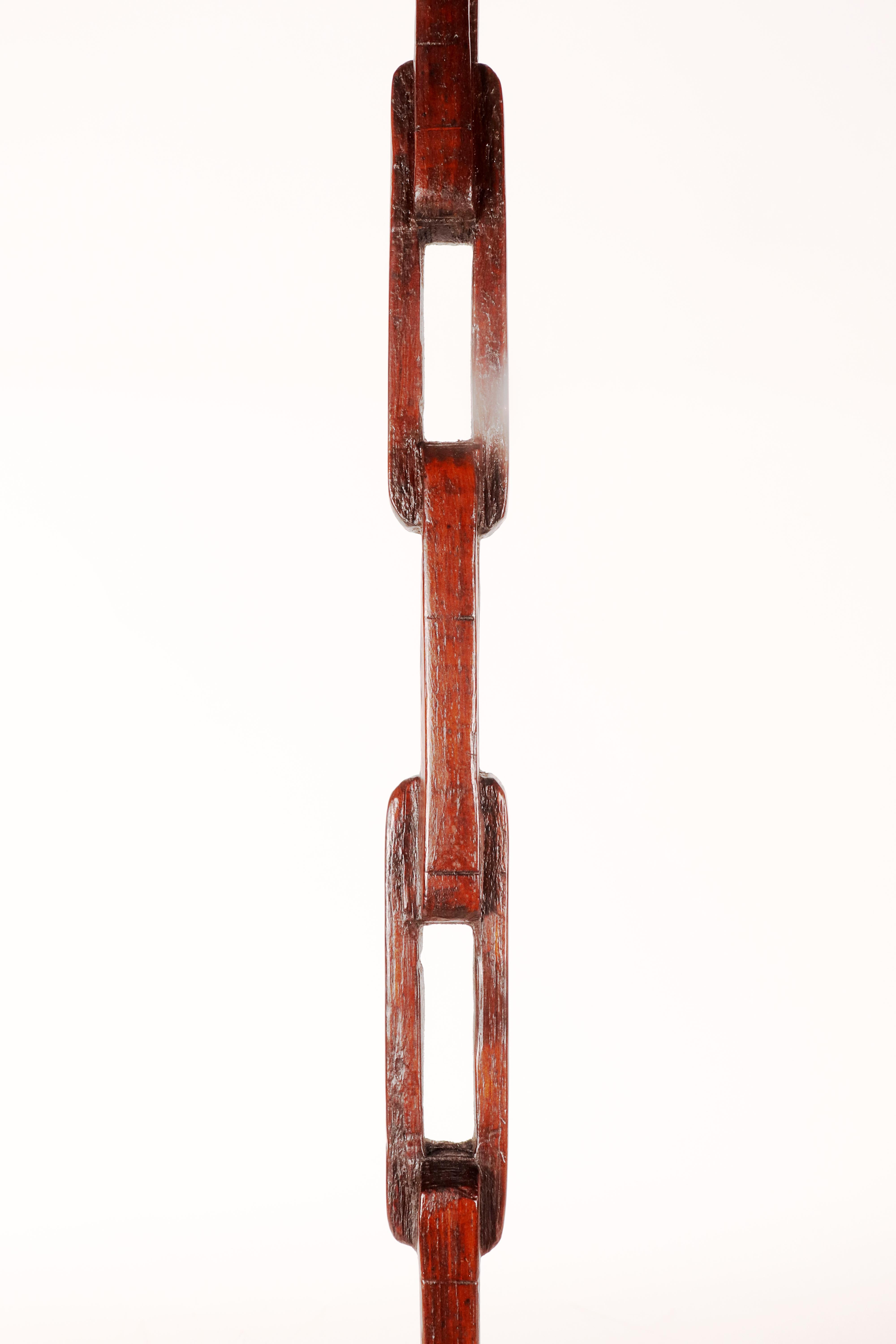 Canne d'art populaire représentant un homme sur un manche en forme de chaîne, États-Unis, années 1880. en vente 11