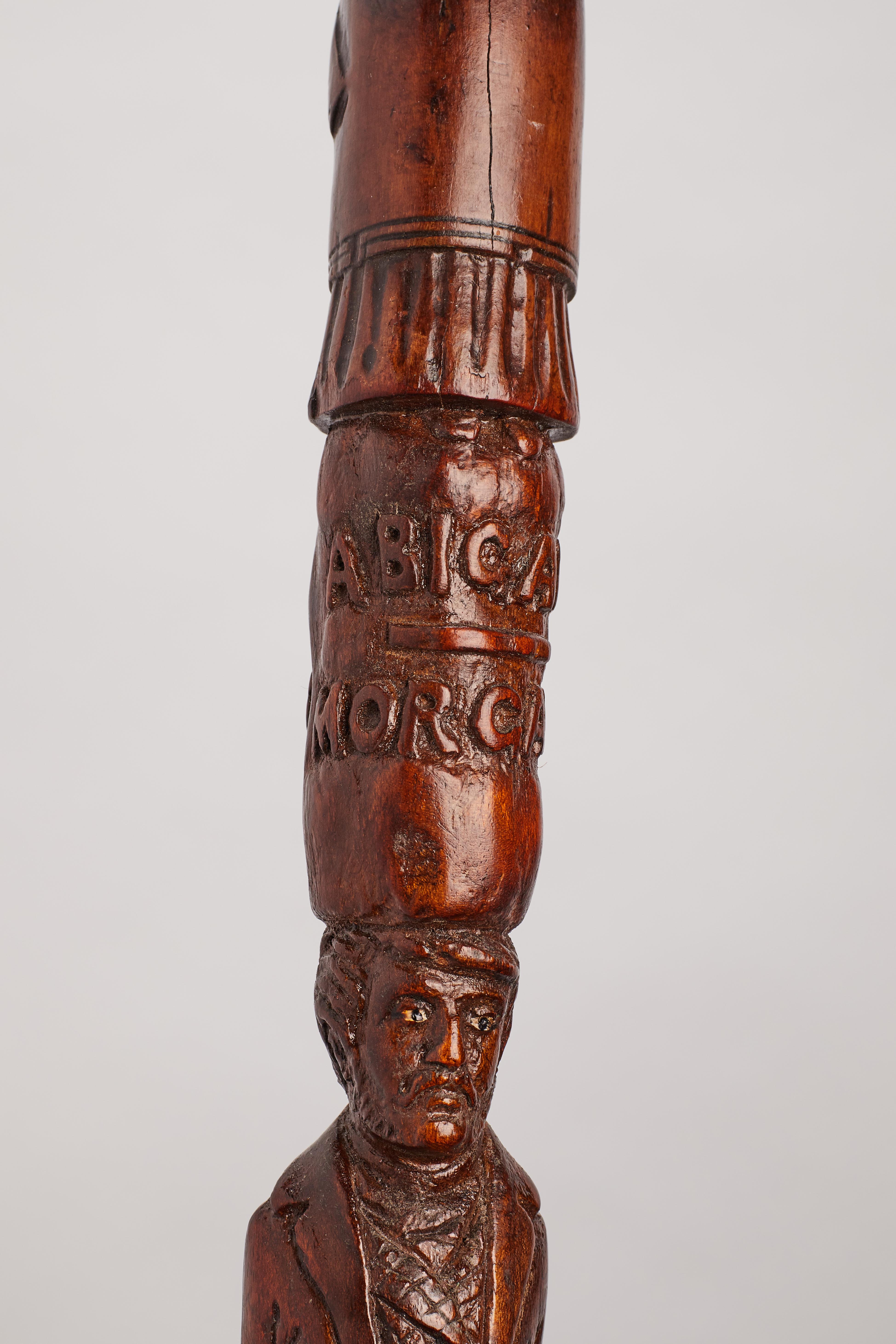 Folk Art Walking Stick, England, 1868 4