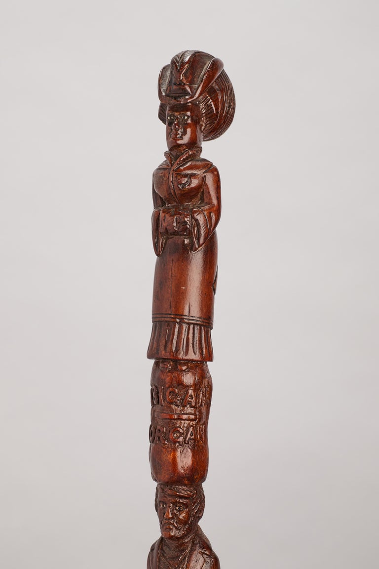 Folk Art Walking Stick, England, 1868 at 1stDibs