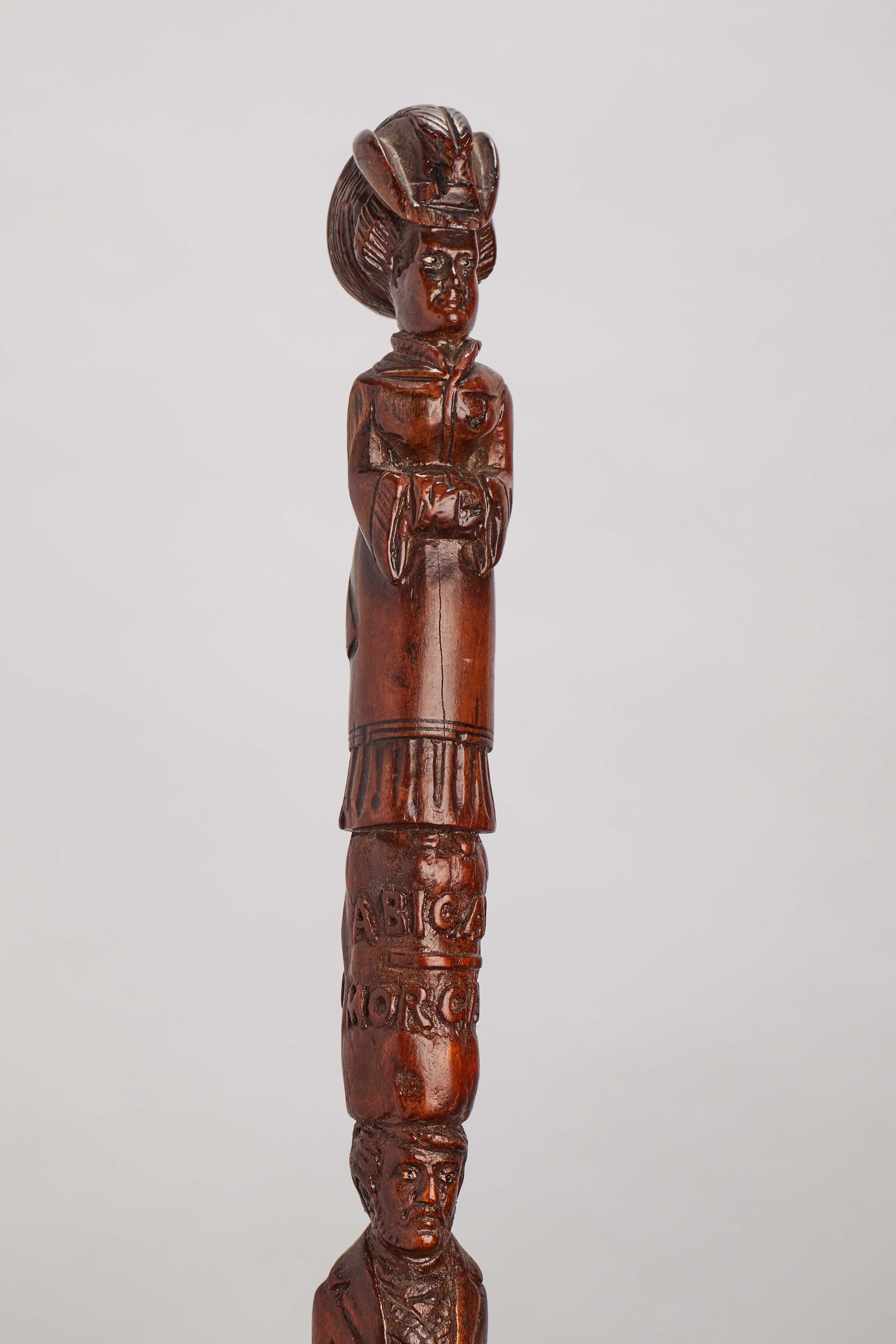 Folk Art Walking Stick, England, 1868 2