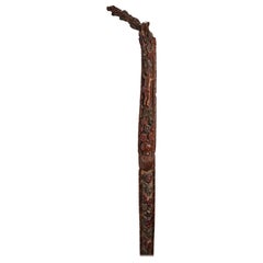 Antique Folk Art Walking Stick, Russia, 1830