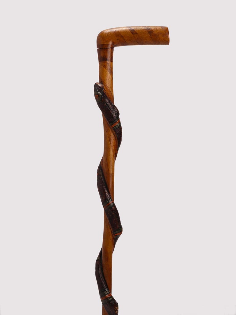 Folk Art Walking Stick, USA 1880 For Sale at 1stDibs