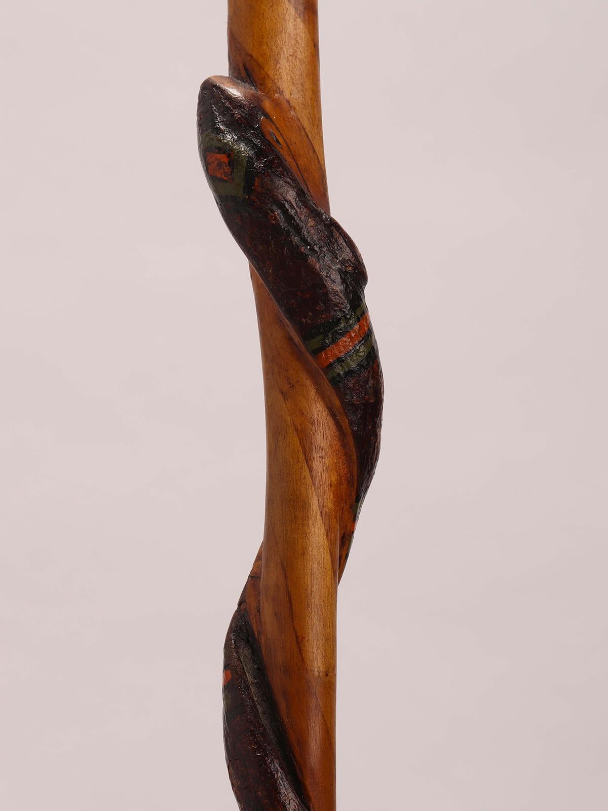 American Folk Art Walking Stick, USA 1880 For Sale