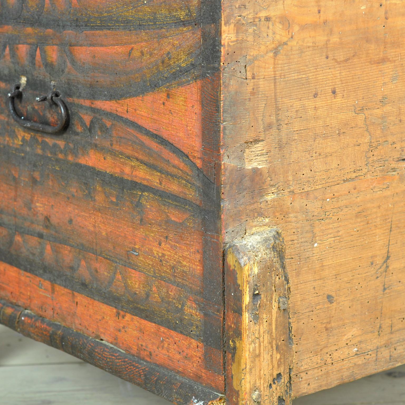 Cofre nupcial de arte popular, anno 1852 en venta 11