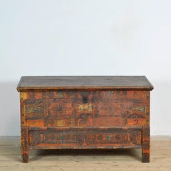 Cassapanca nuziale in arte popolare, anno 1852