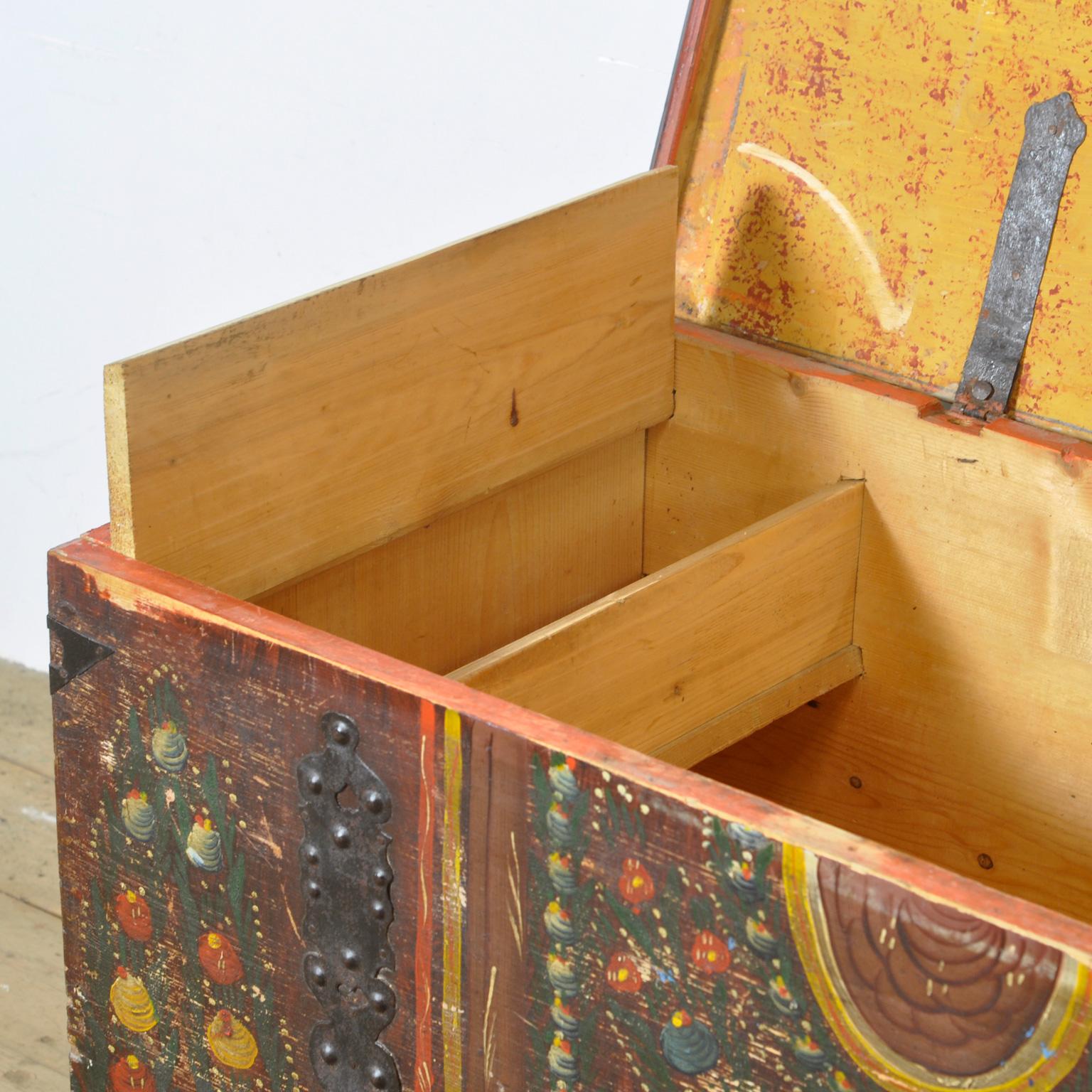 20th Century Folk Art Wedding Chest, Anno 1903 For Sale