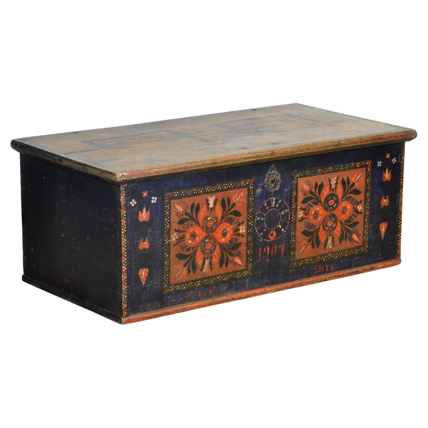 Folk Art Wedding Chest, Anno 1904
