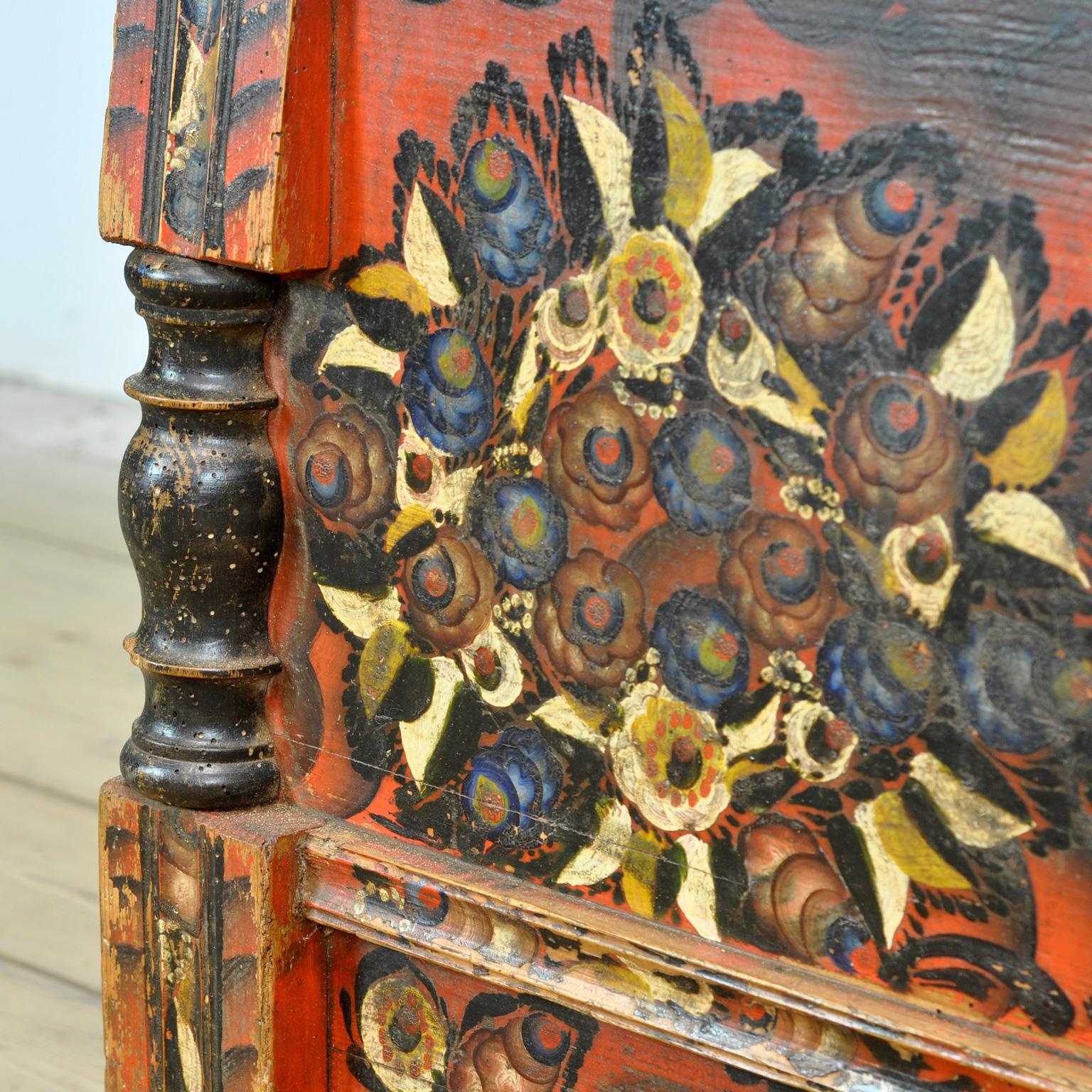Folk Art Wedding Chest, circa 1850 For Sale 7