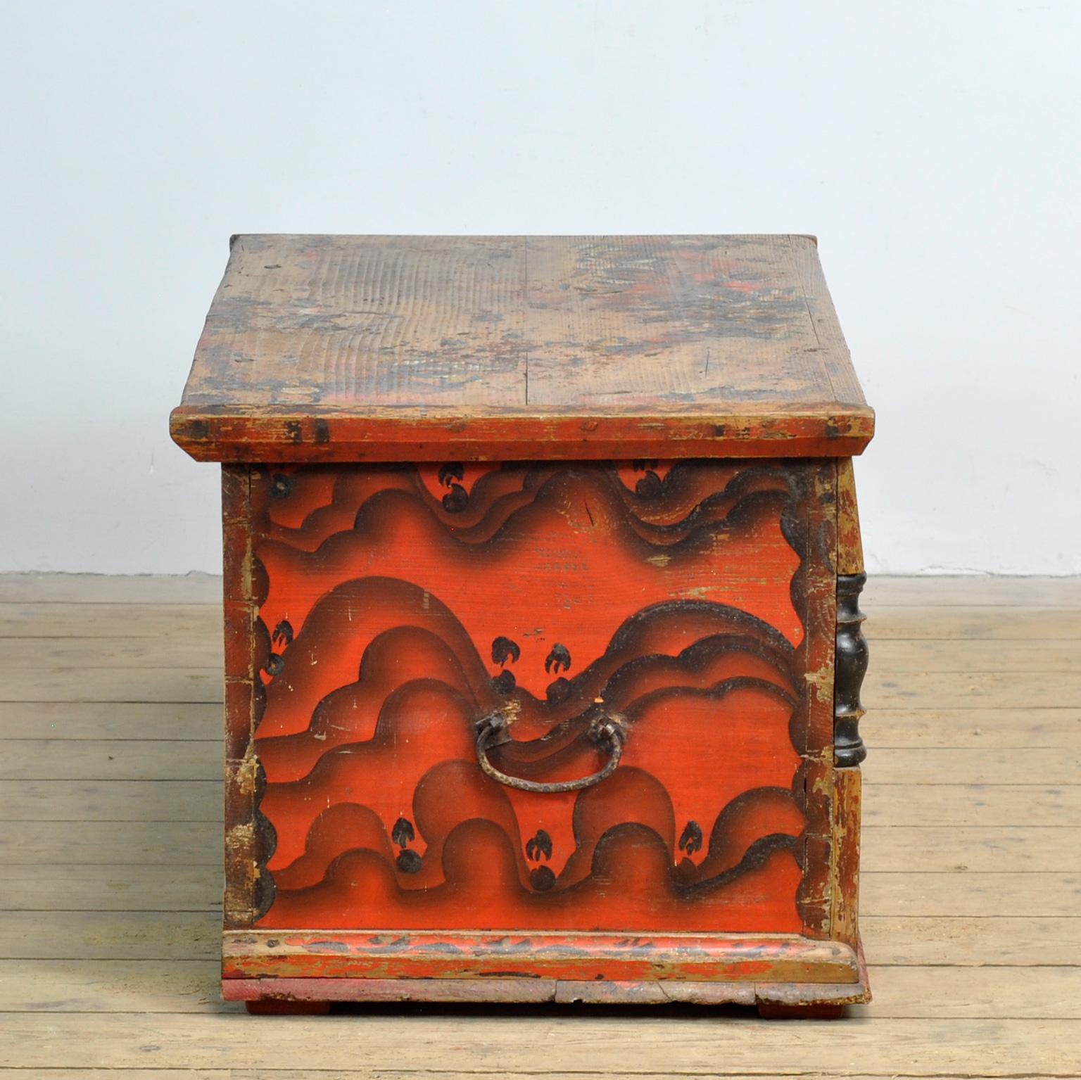 Folk Art Wedding Chest, circa 1850 For Sale 8