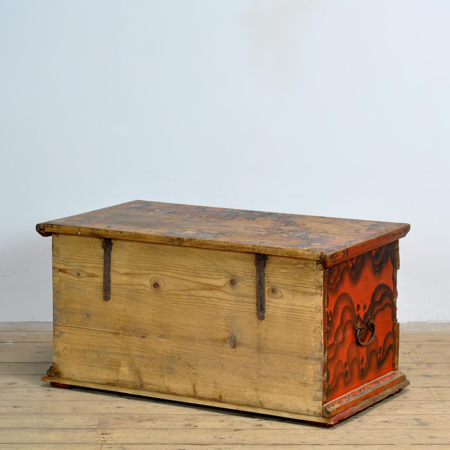 Folk Art Wedding Chest, circa 1850 For Sale 9