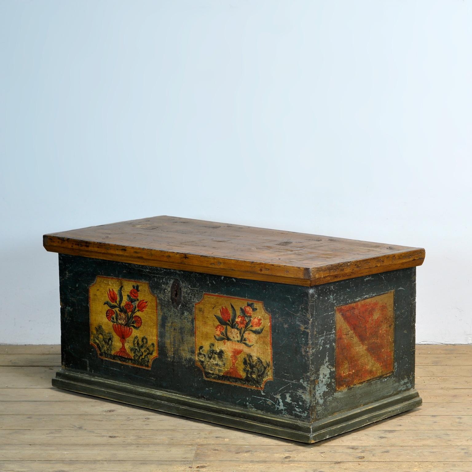 Arcón nupcial de arte popular, hacia 1870 Alemán en venta