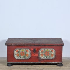 Folk art wedding chest from 1849