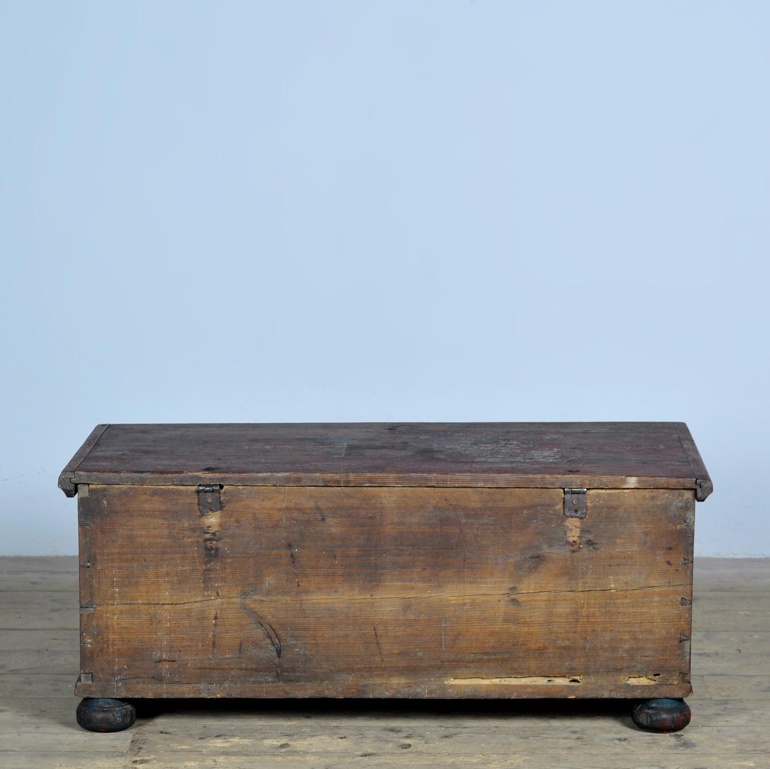 Cassapanca nuziale in stile folkloristico del 1849 in vendita 12
