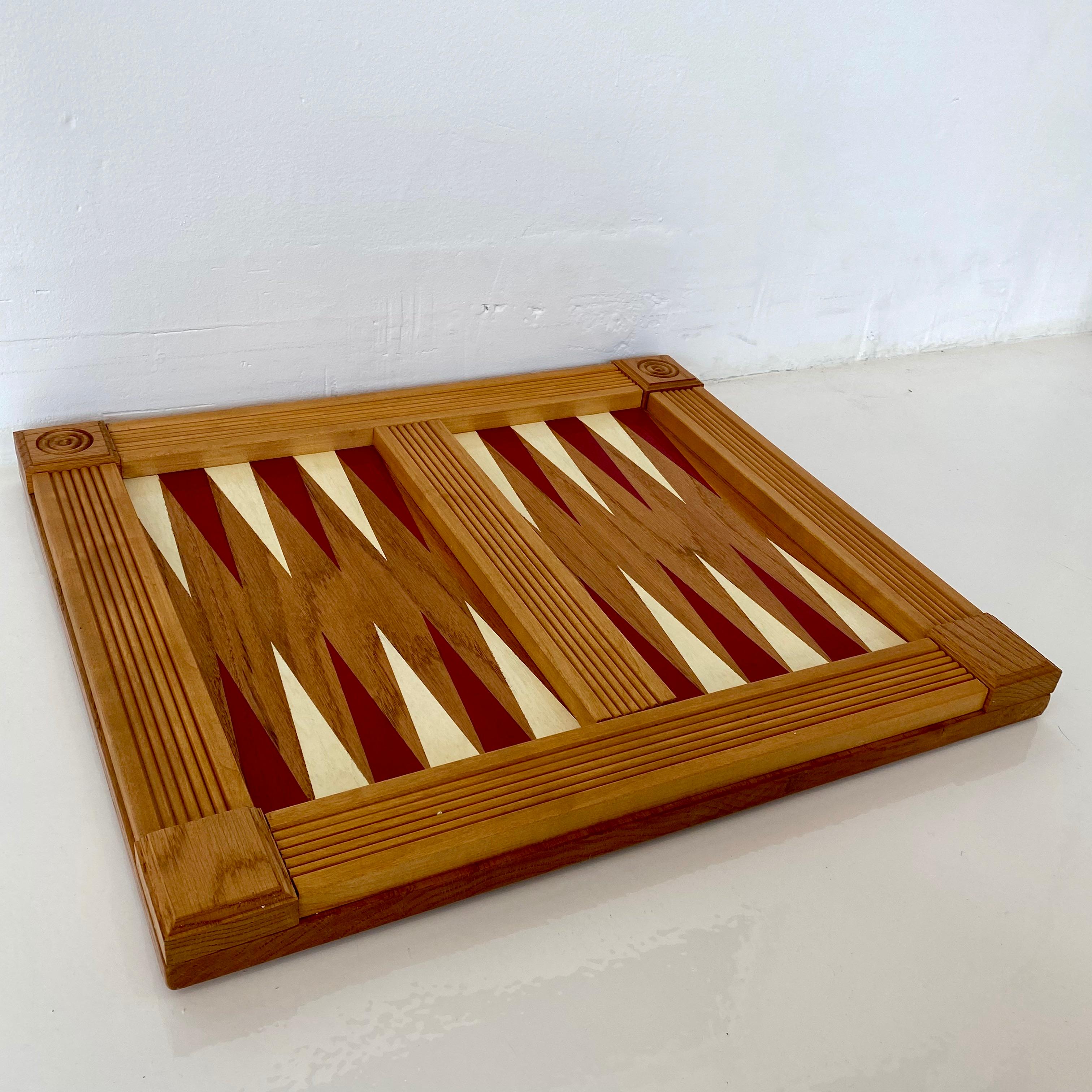 American Folk Art Wood Backgammon Board