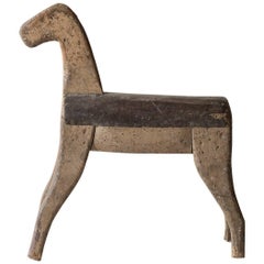 Used Folk Art Wood Horse, circa 1900