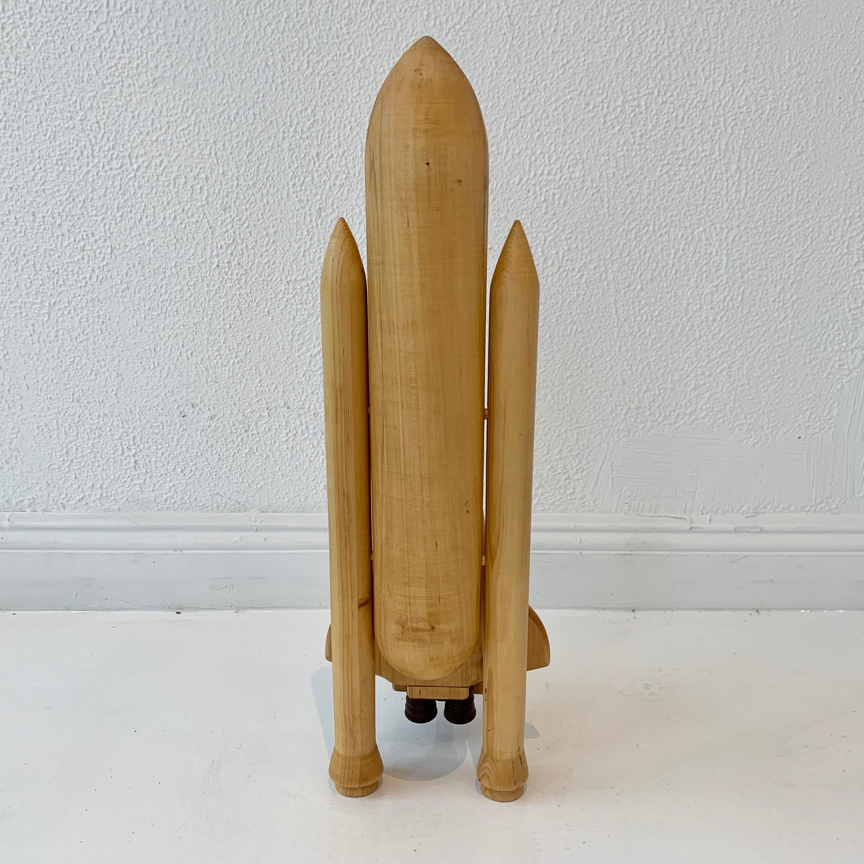 Folk Art Wood Space Shuttle 4