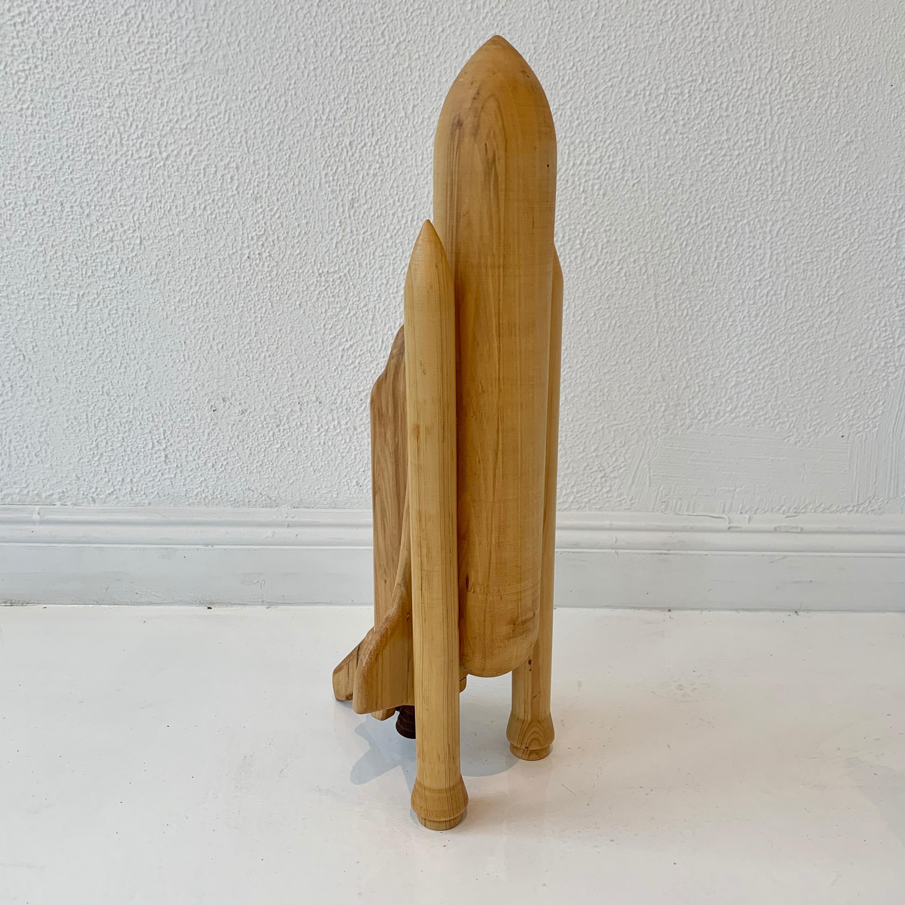 Folk Art Wood Space Shuttle 3