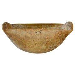 Antique Folk Art Wooden Bowl for Seeds