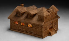 Folk Art Wooden Church Model, America circa 1950