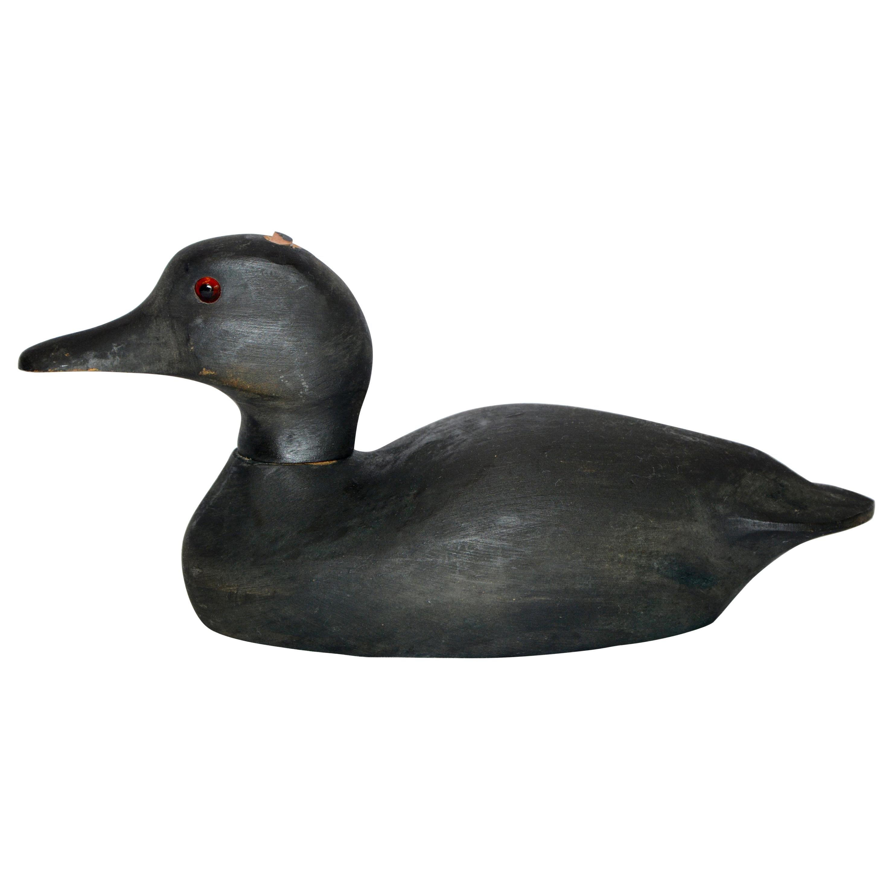 Folk Art Wooden Duck Decoy, Mid-20th Century For Sale