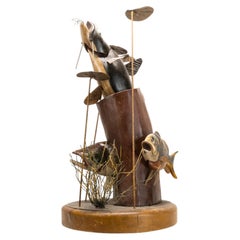 Folk Art Wooden Fish Sculpture by Robert A Francis