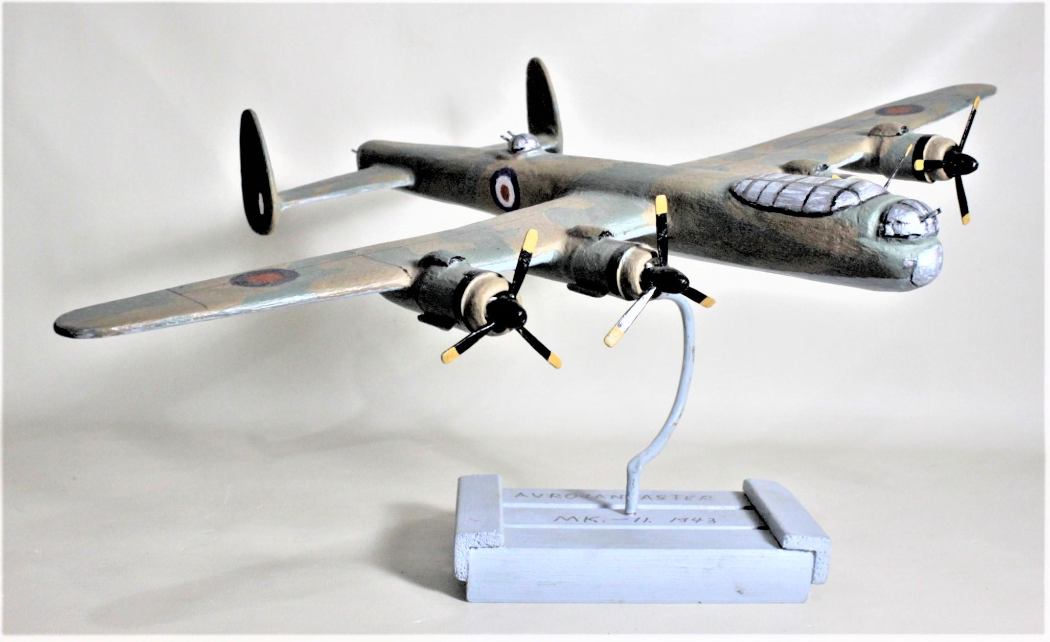 hand painted wooden model aircraft