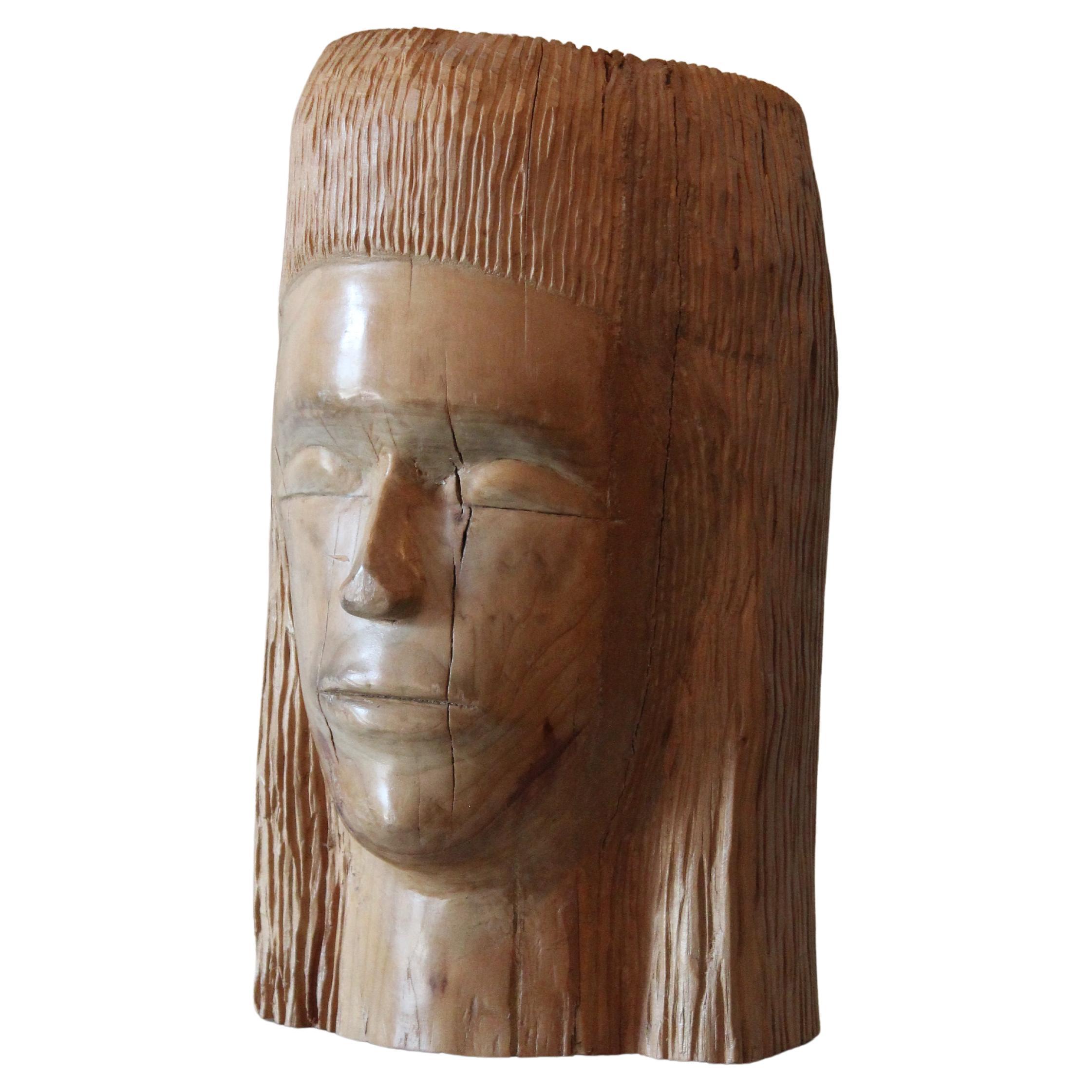 Testa in legno Folk Art