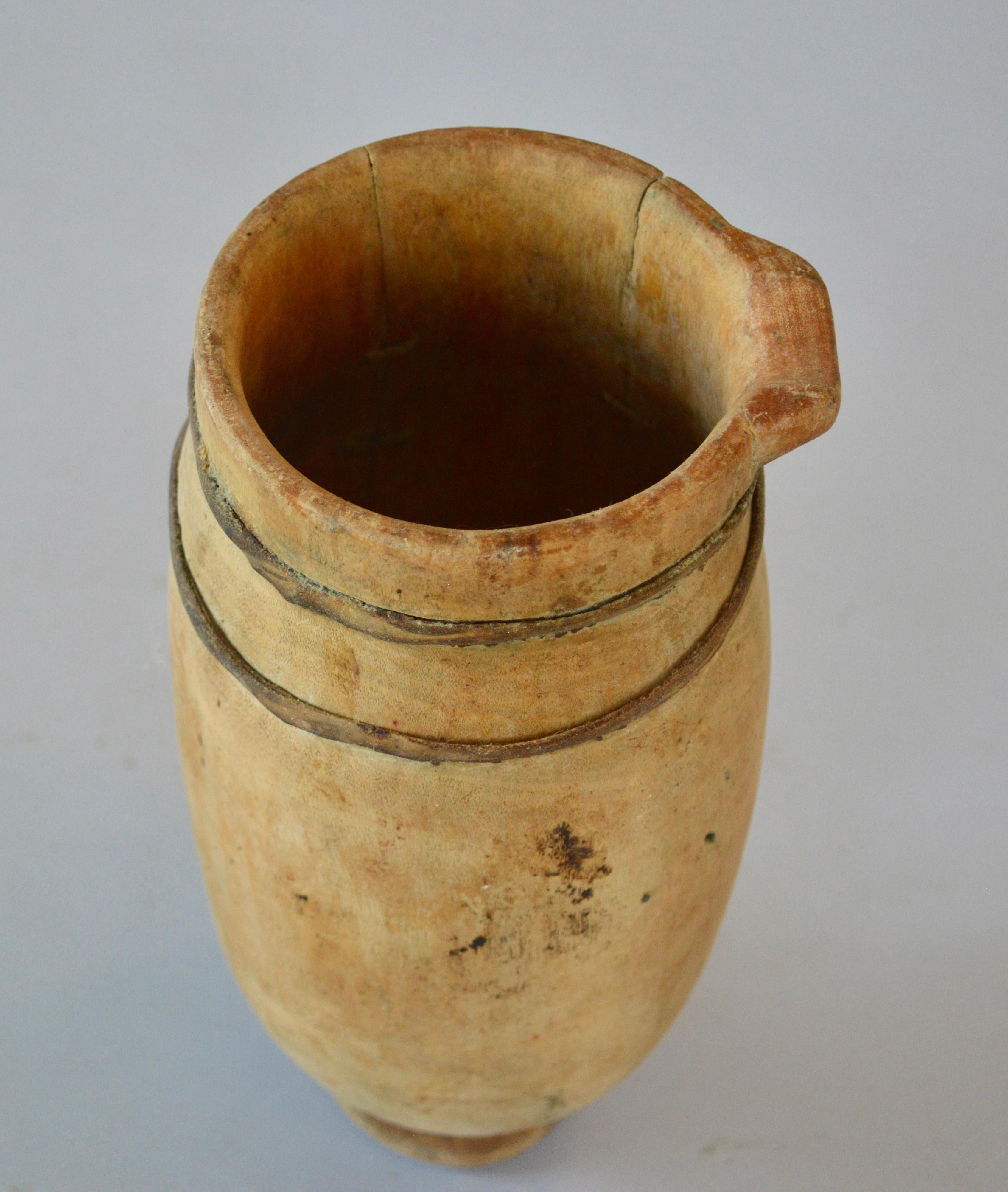 Mid-19th Century Folk Art Wooden Jar For Sale