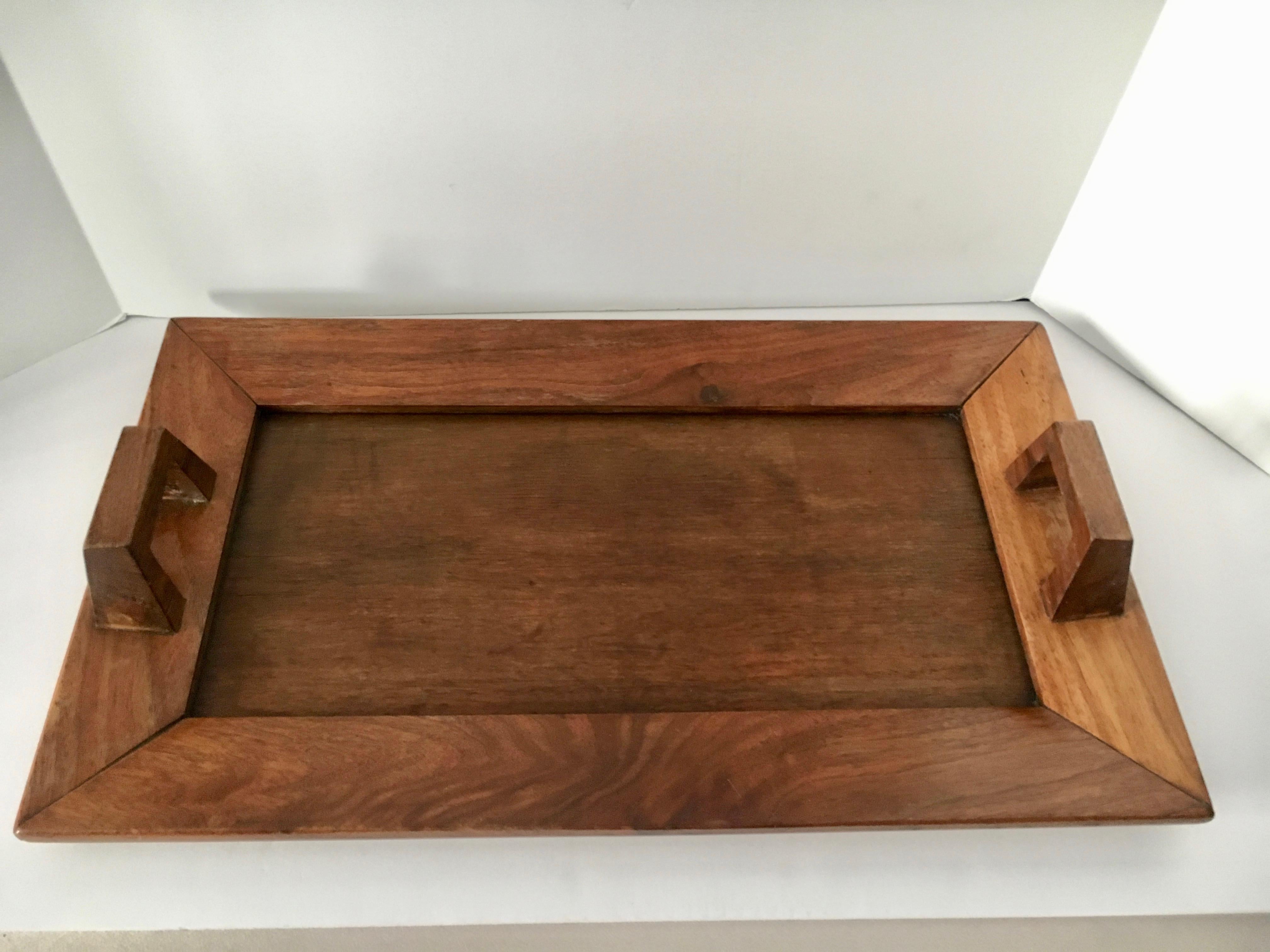 Folk Art Wooden Tray In Good Condition In Los Angeles, CA