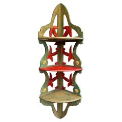 Volkskunstwerk, Regal aus Kiefernholz, CIRCA 1900