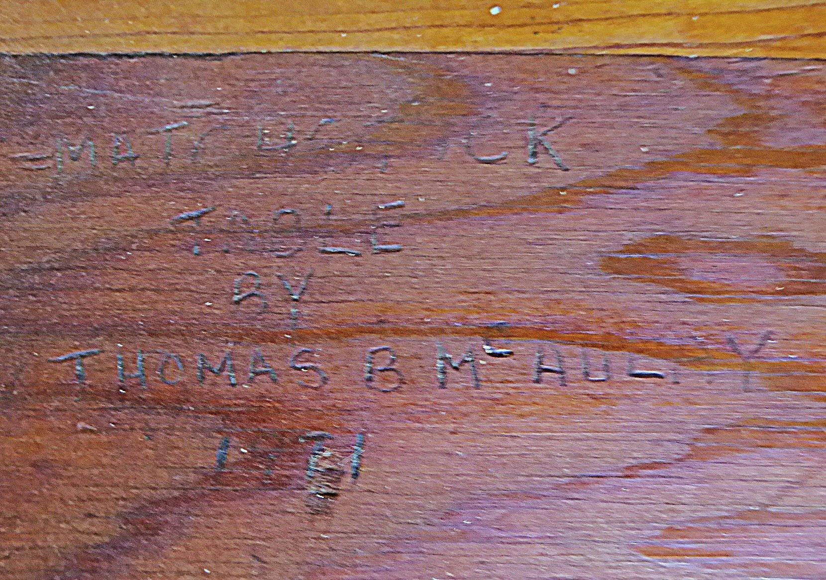 Folk Arts Low Side / Breakfast Matchsticks Table by Thomas McAulay 1971 For Sale 1